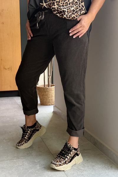 Pantalon Magique Gabrielle En Velours Choco GT (15353831719237)