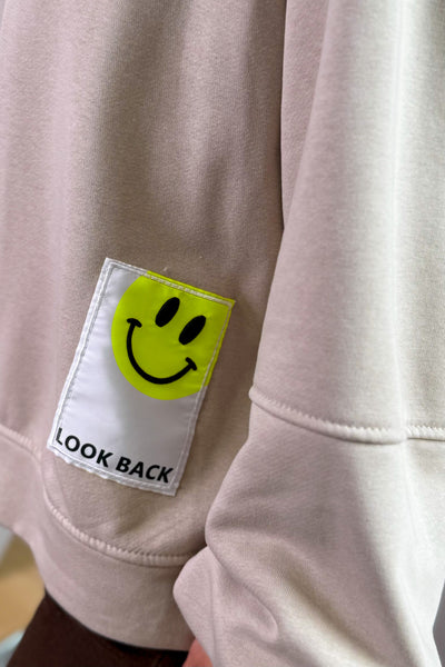 Sweat "Look Back" Beige/Jaune (15315034964293)