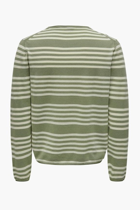 Pull ONSOBY REG 14 STRIPE KNIT Vert (8557254869317)