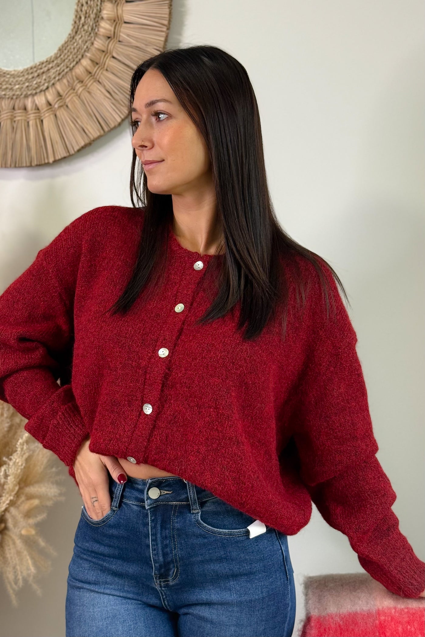 Gilet Lauréline Bordeaux