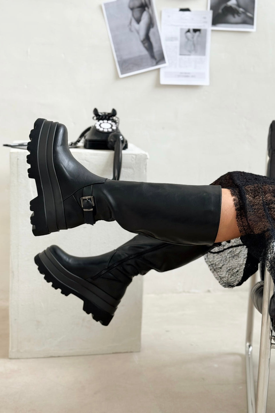 Botte Irina Noir Mollet XL (15318537699653)