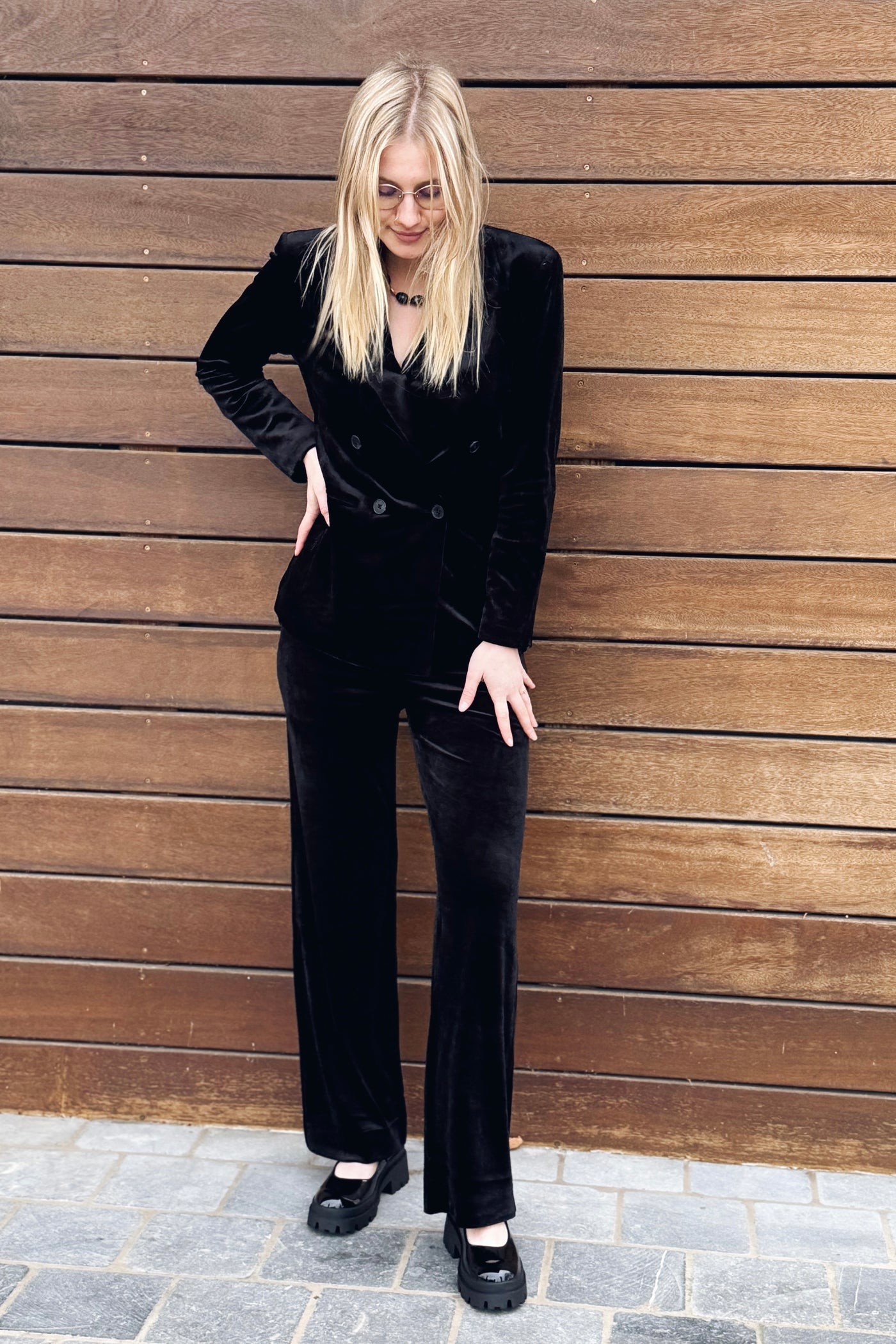 Blazer Velours Astrid Noir Only