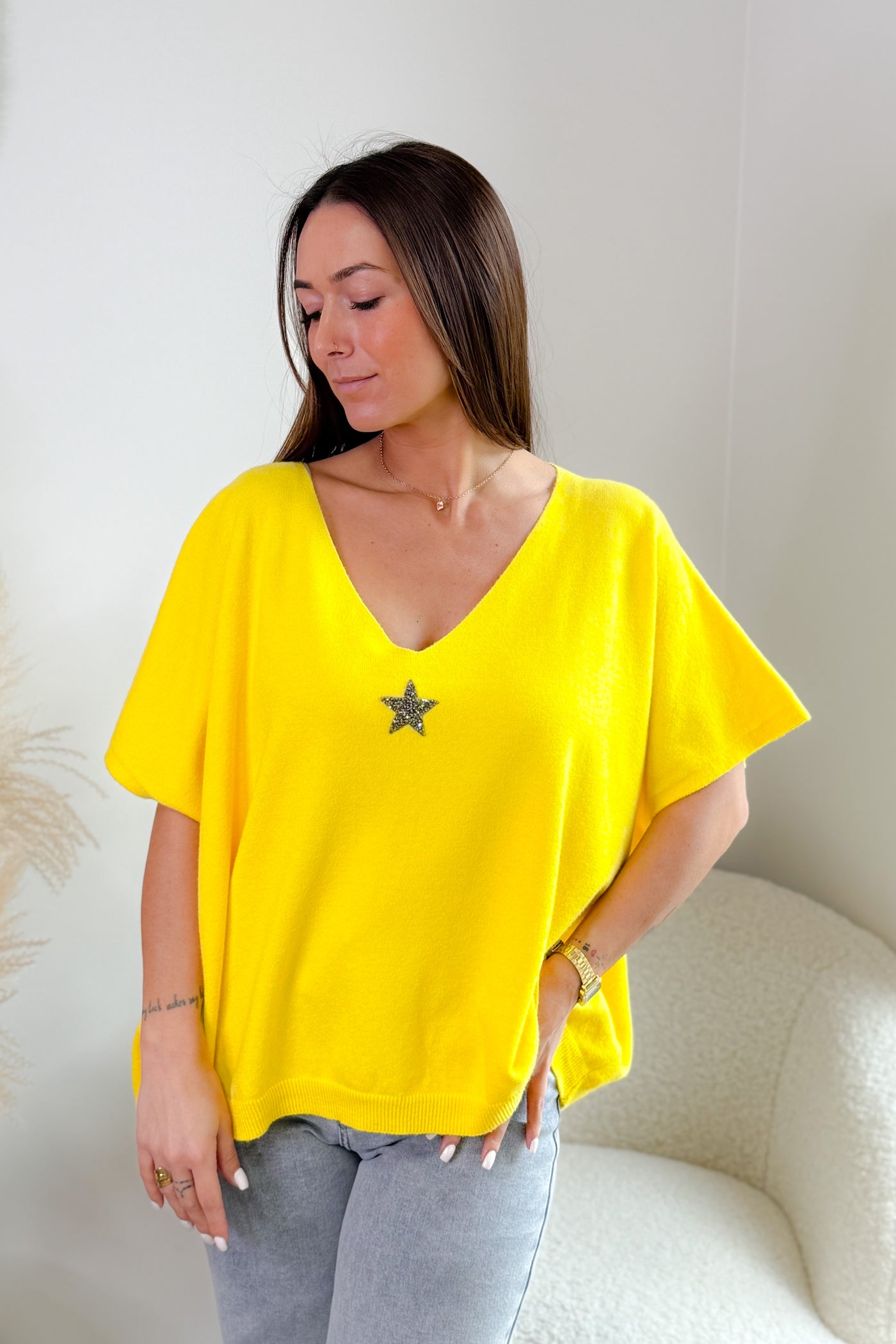 Pull Alezia Jaune (14949127848261)