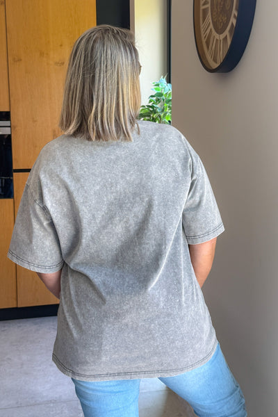 T-Shirt "Soleil" Gris Délavé GT(42/46) (15057577705797)