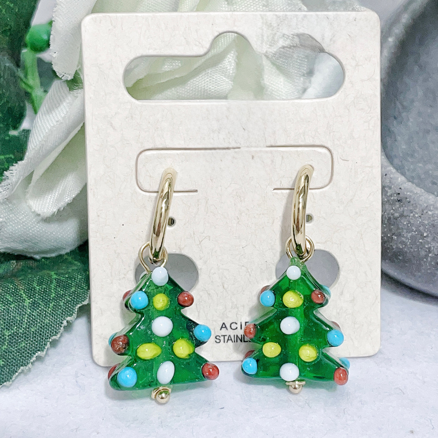 Boucle D'Oreille De Noël Sapin
