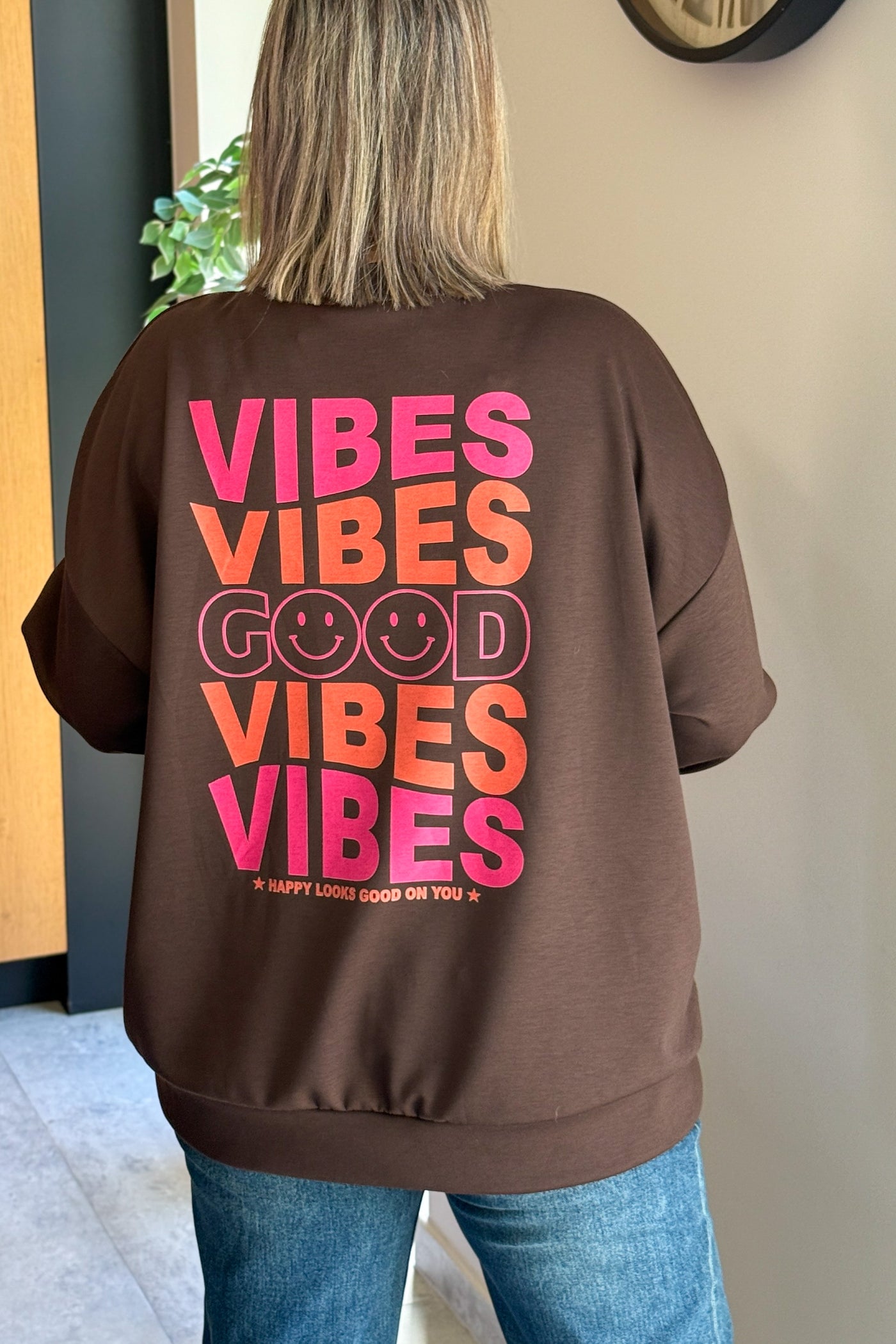 Sweat " Good Vibes" Choco GT