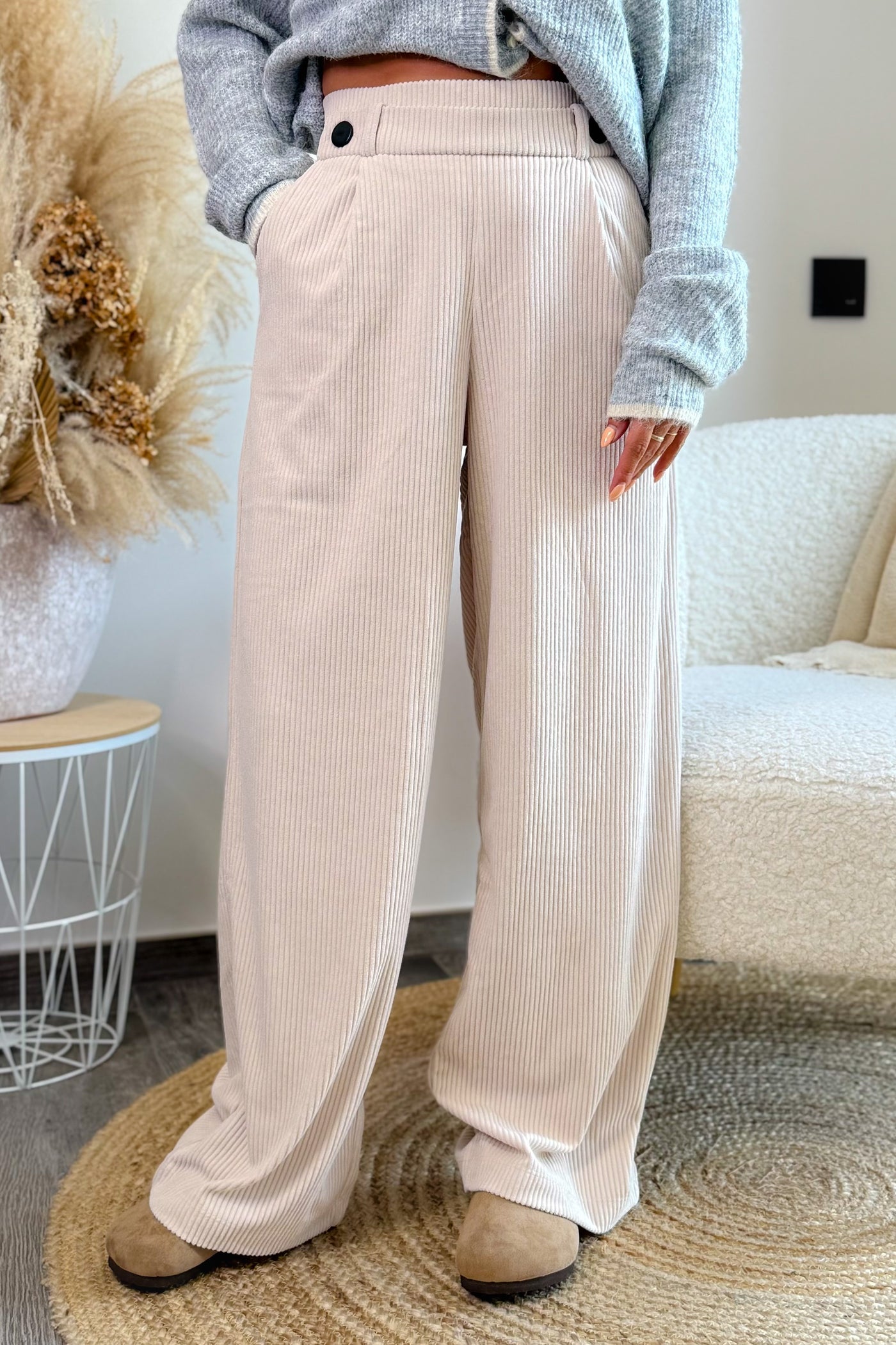Pantalon Geggo Velours Beige JDY (15242447880517)