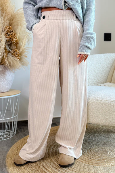 Pantalon Geggo Velours Beige JDY (15242447880517)