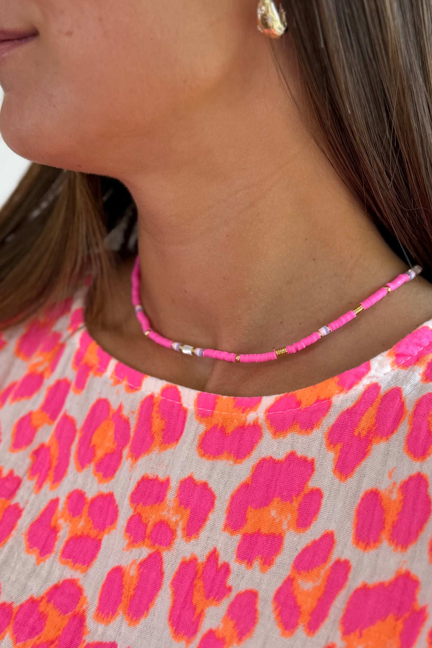 Collier Perle Rose Fluo (15054458814789)