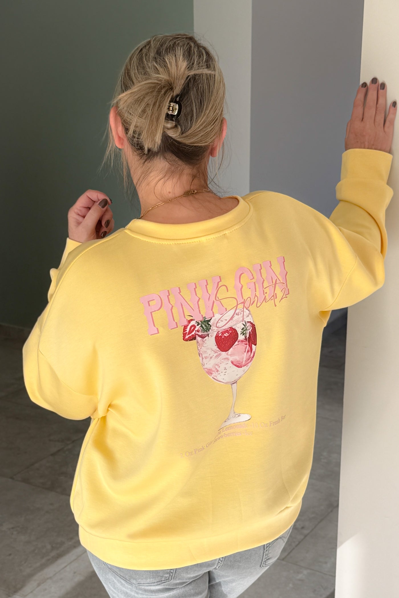 Sweat " Pink Gin " GT Jaune (14970647970117)