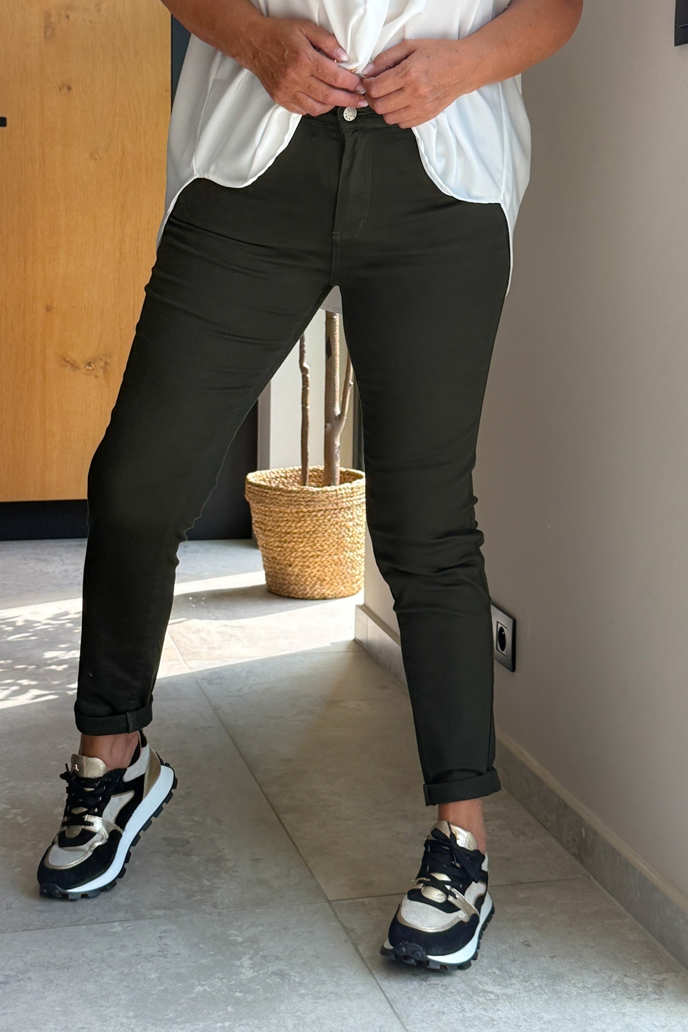 Jeans Slim Nina Carter P199-41 Kaki Foncé (15249794826565)