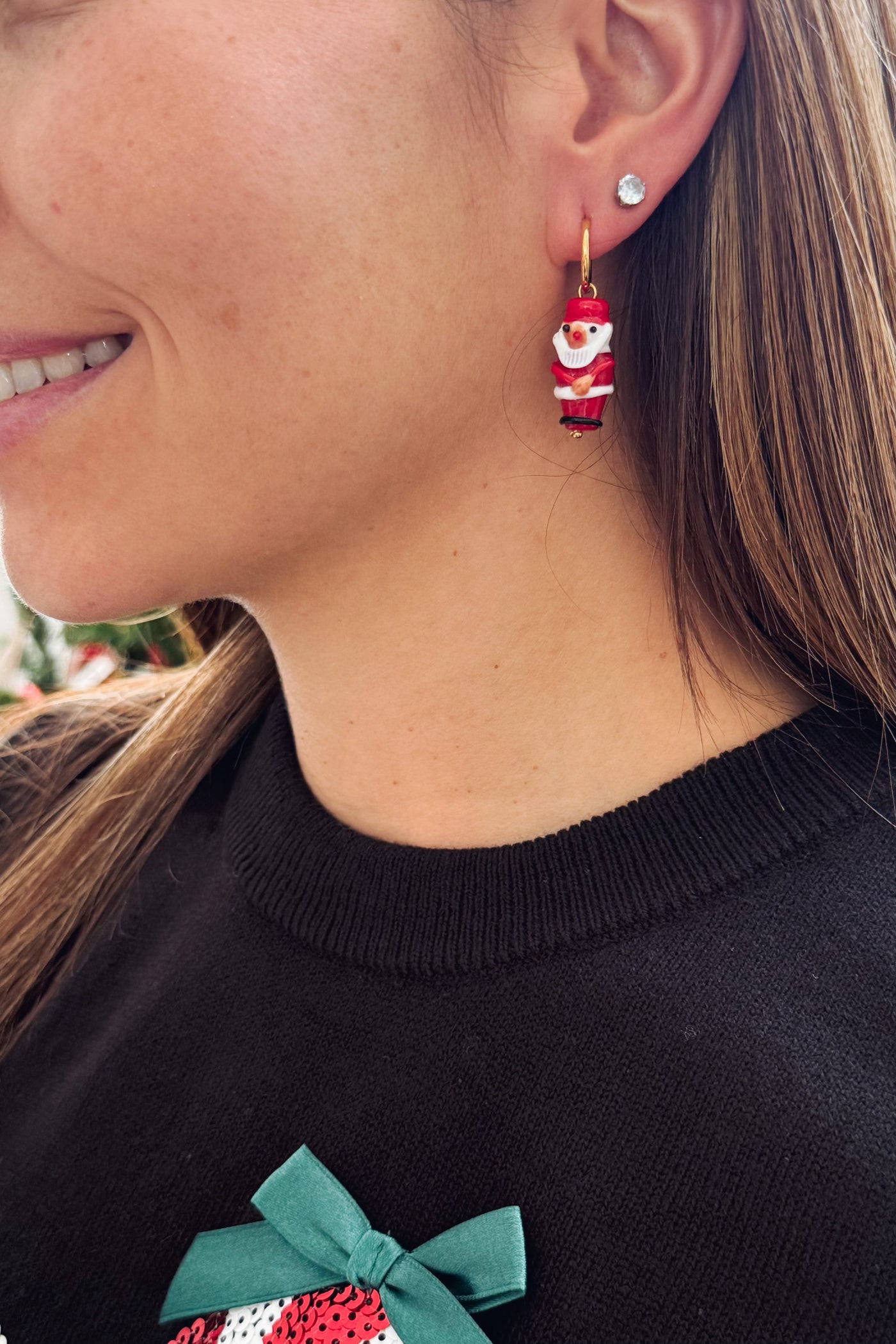 Boucle D'Oreille De Noël Père Noël