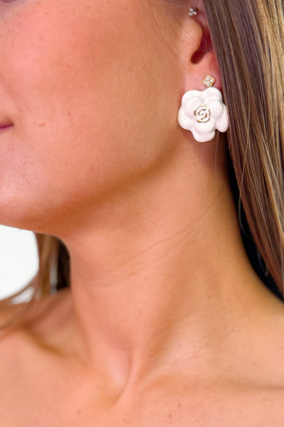 Boucles d'oreille Grosses Fleurs Blanc (15026587271493)