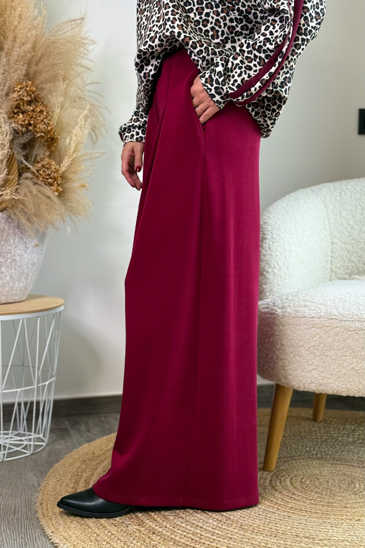 Pantalon Sylva Bordeaux