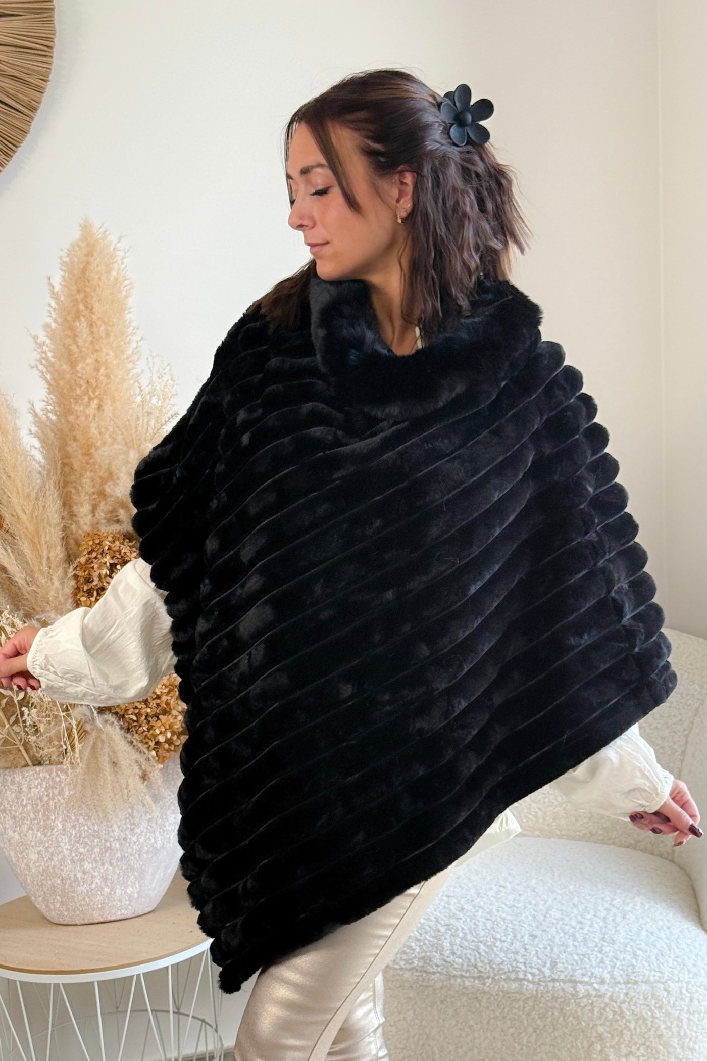 Poncho Odélie Noir (9719363109189)