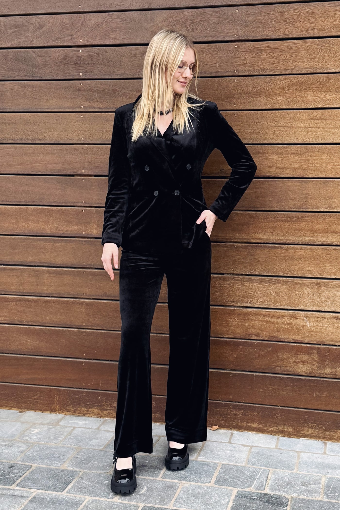 Blazer Velours Astrid Noir Only