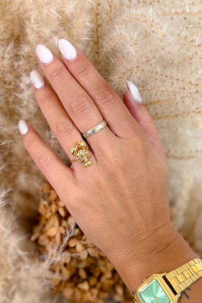 Bague Crabe Dorée (15172761125189)