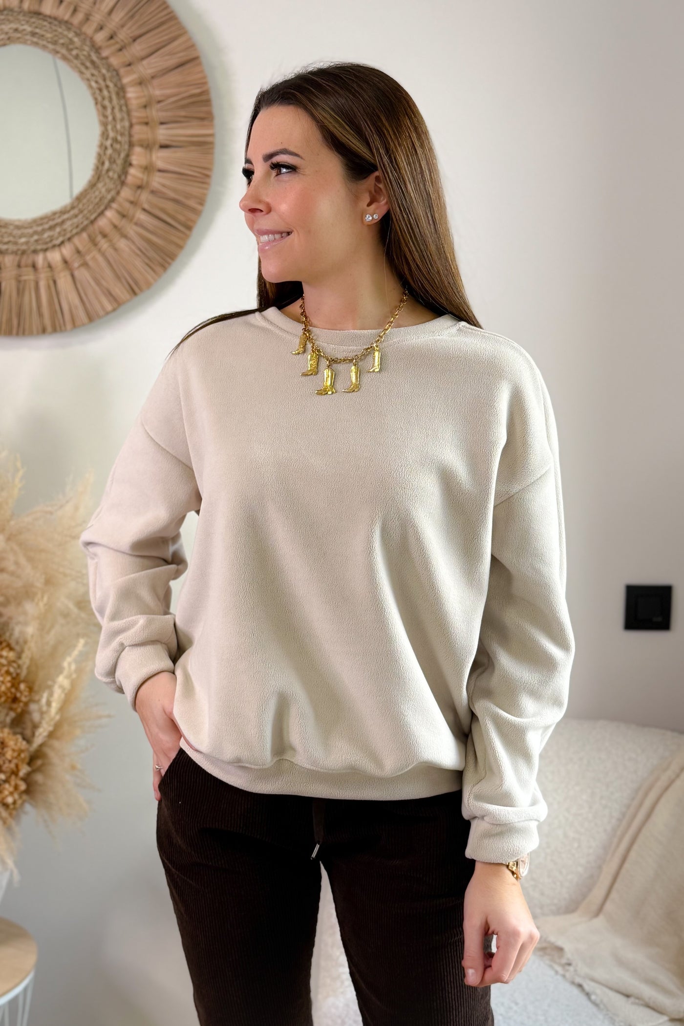 Sweat Nebri En Polar Beige