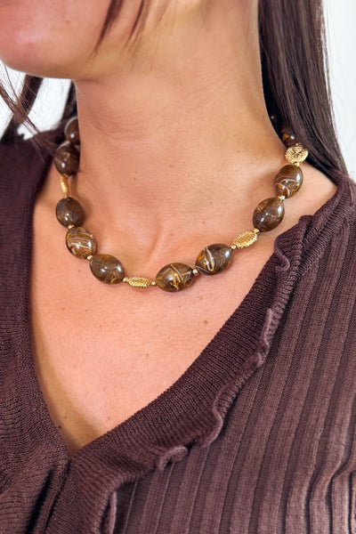 Collier Grosses Perles Bois Choco (15255318331717)