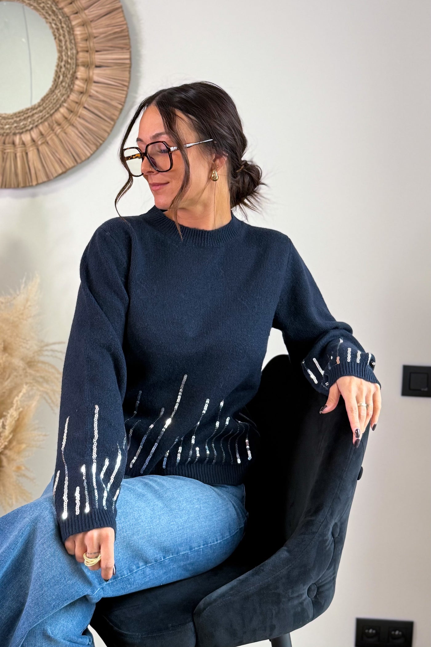 Pull Madison Bleu Marine JDY