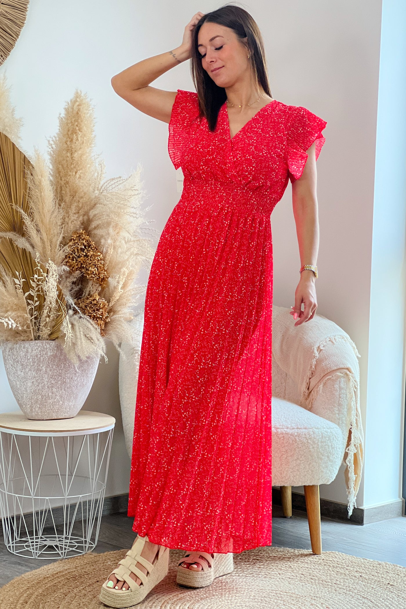 Robe longue Manoia Rouge (9244946104645)