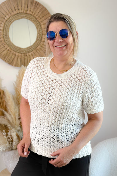 Pull Manches Courtes CarSaga Blanc Only Carmakoma (Copie) (15020408013125)