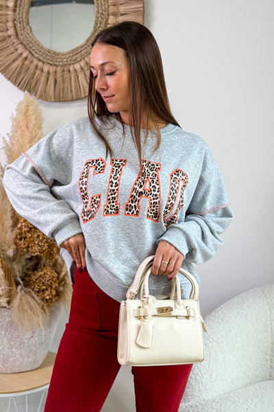 Sweat " Ciao" Gris (15345008443717) (15345010377029)