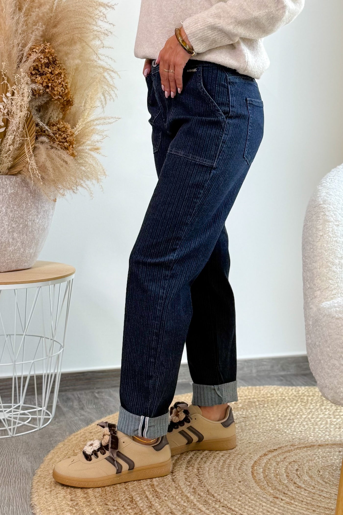 Jeans Jana Ligné Bleu Red Button (15255394189637)