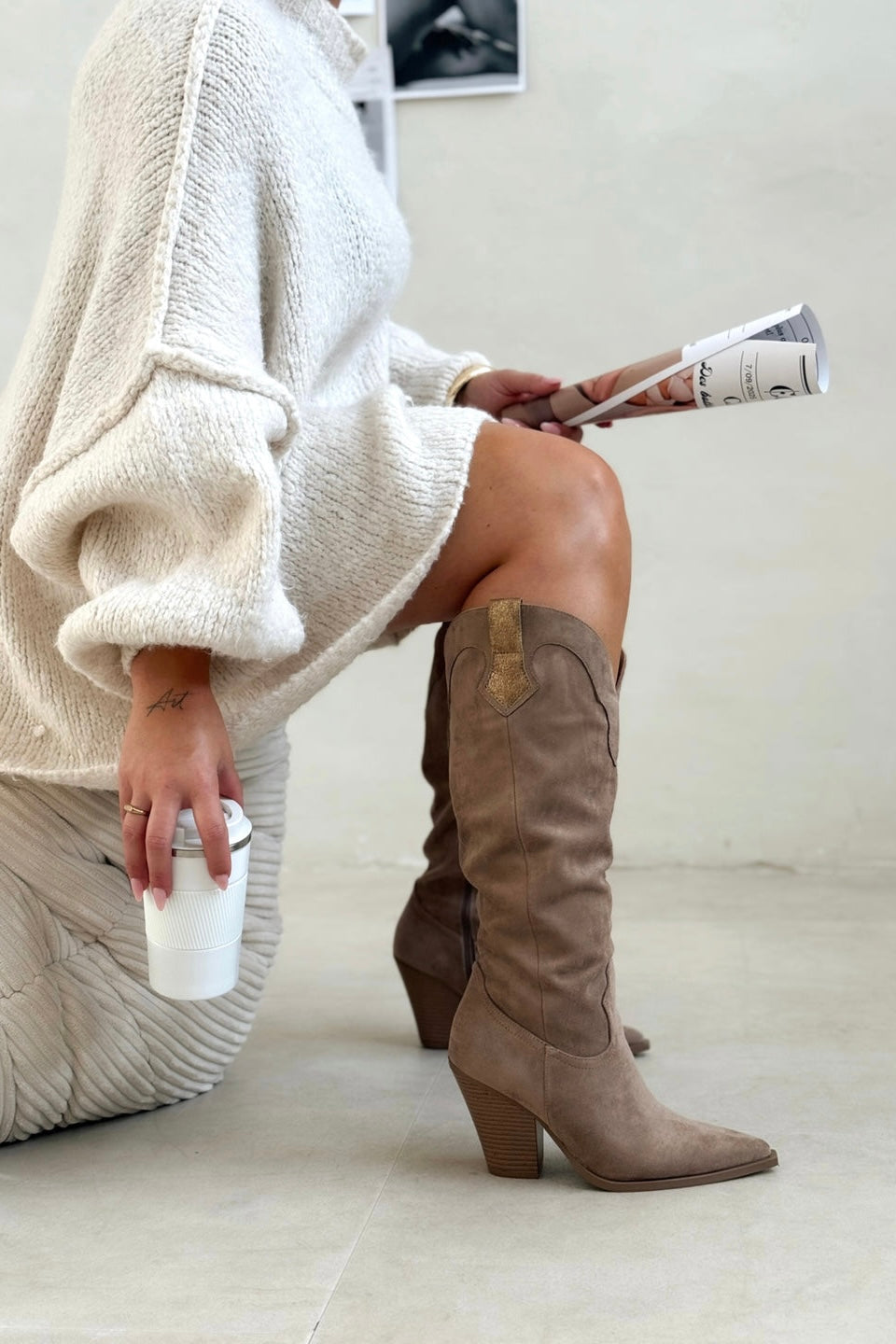 Botte Lavina Taupe Mollet XL (15318520136005)