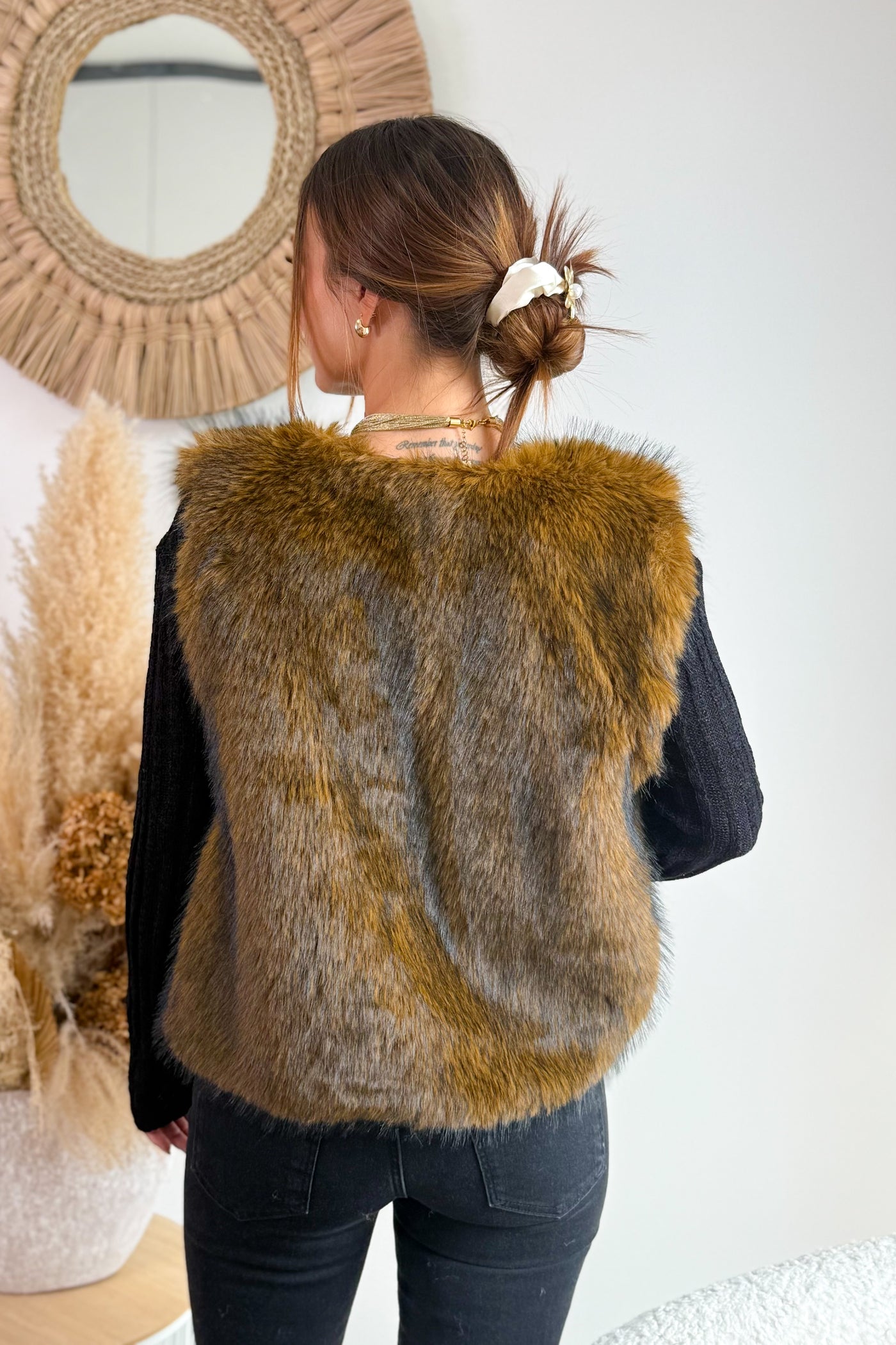 Gilet Fausse Fourrure Brun (15197677617477)