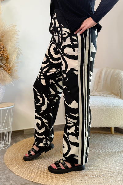 Pantalon CarNicon Noir/Blanc Only Carmakoma (15020419645765)
