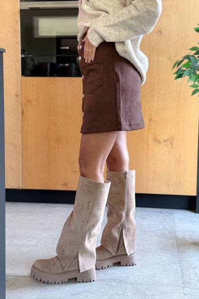 Jupe Amazing Suédine Choco Only