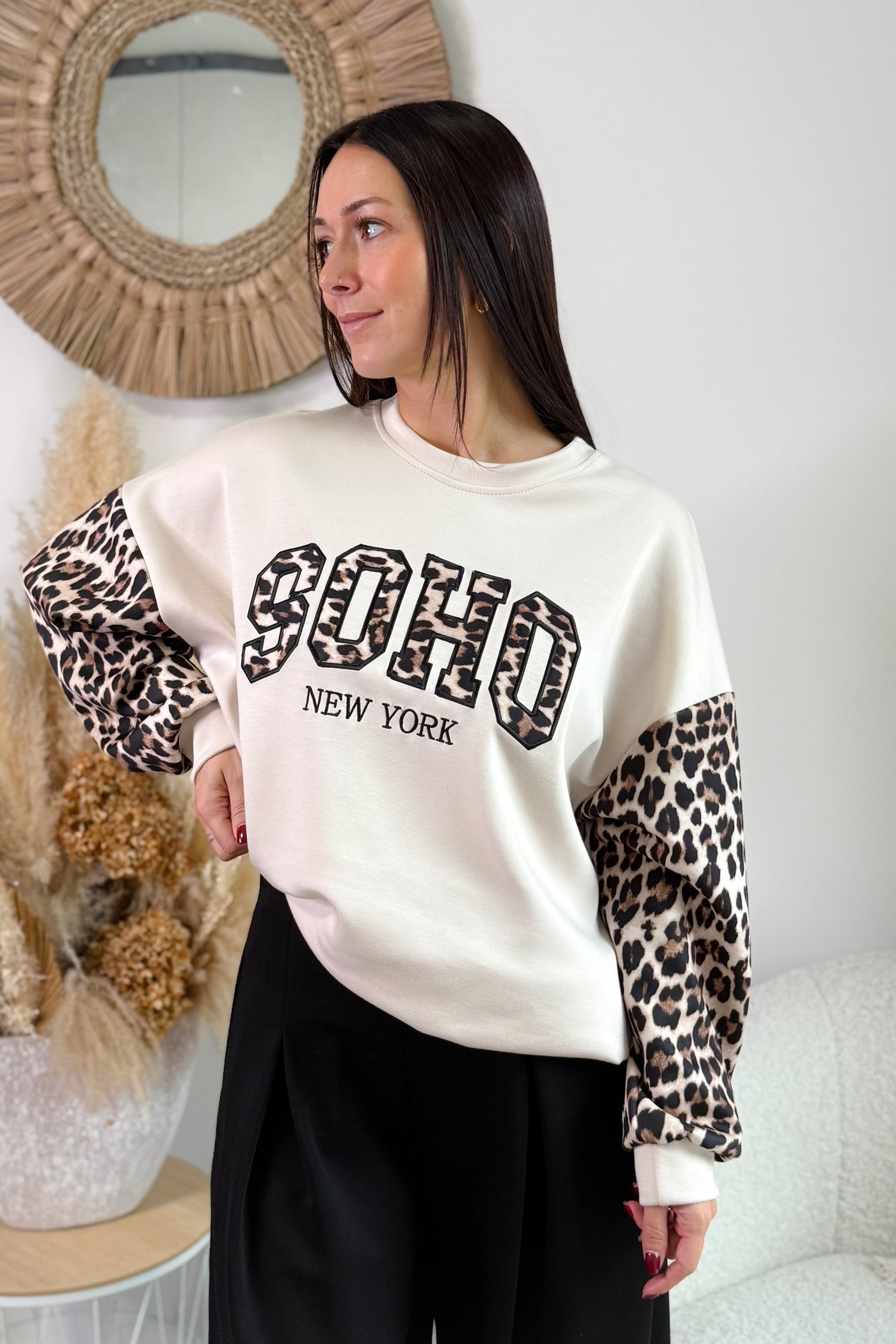 Sweat " Soho" Léo Beige