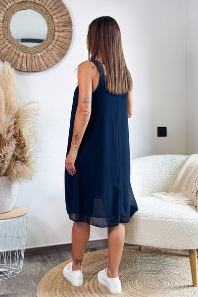 Robe Poppi Bleu Marine Victoria (15147727814981)