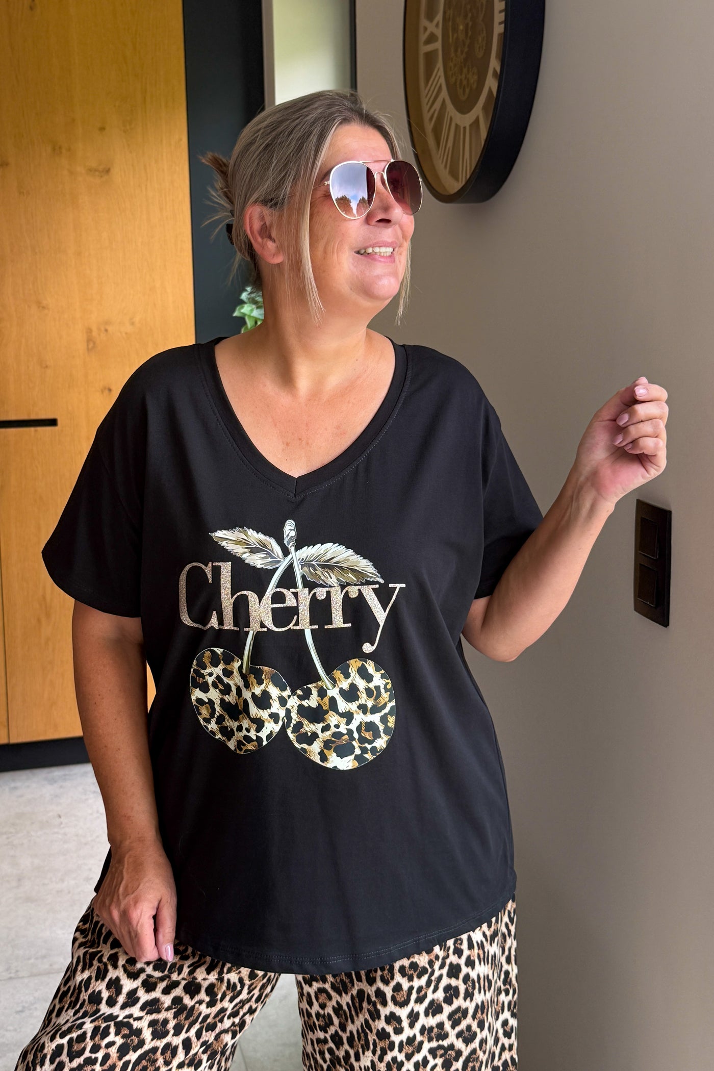 T-Shirt " Cherry" Noir GT (15288551604549)