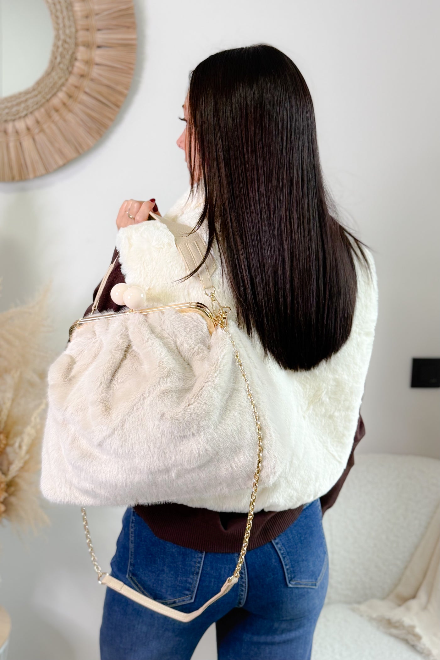 Sac Maxi Porte Monnaie Beige
