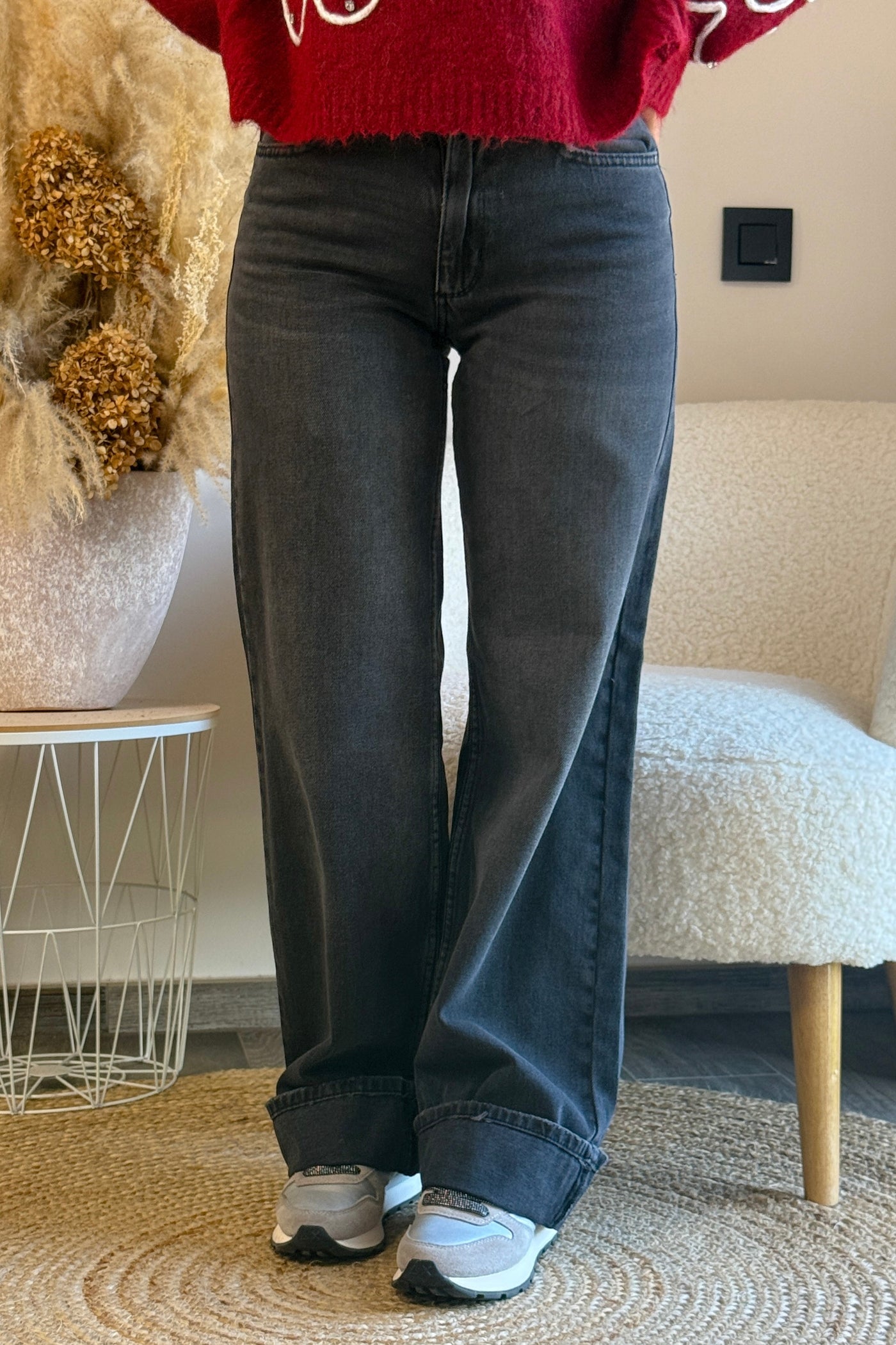 Jeans Only Lella Wide Fold Noir Délavé (9719435002181)