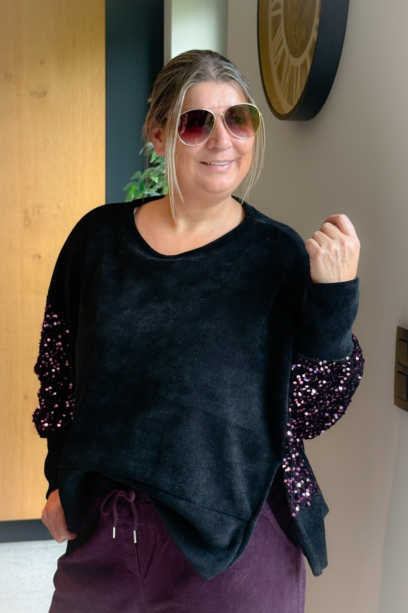 Pull Lianisa à Sequins Noir GT