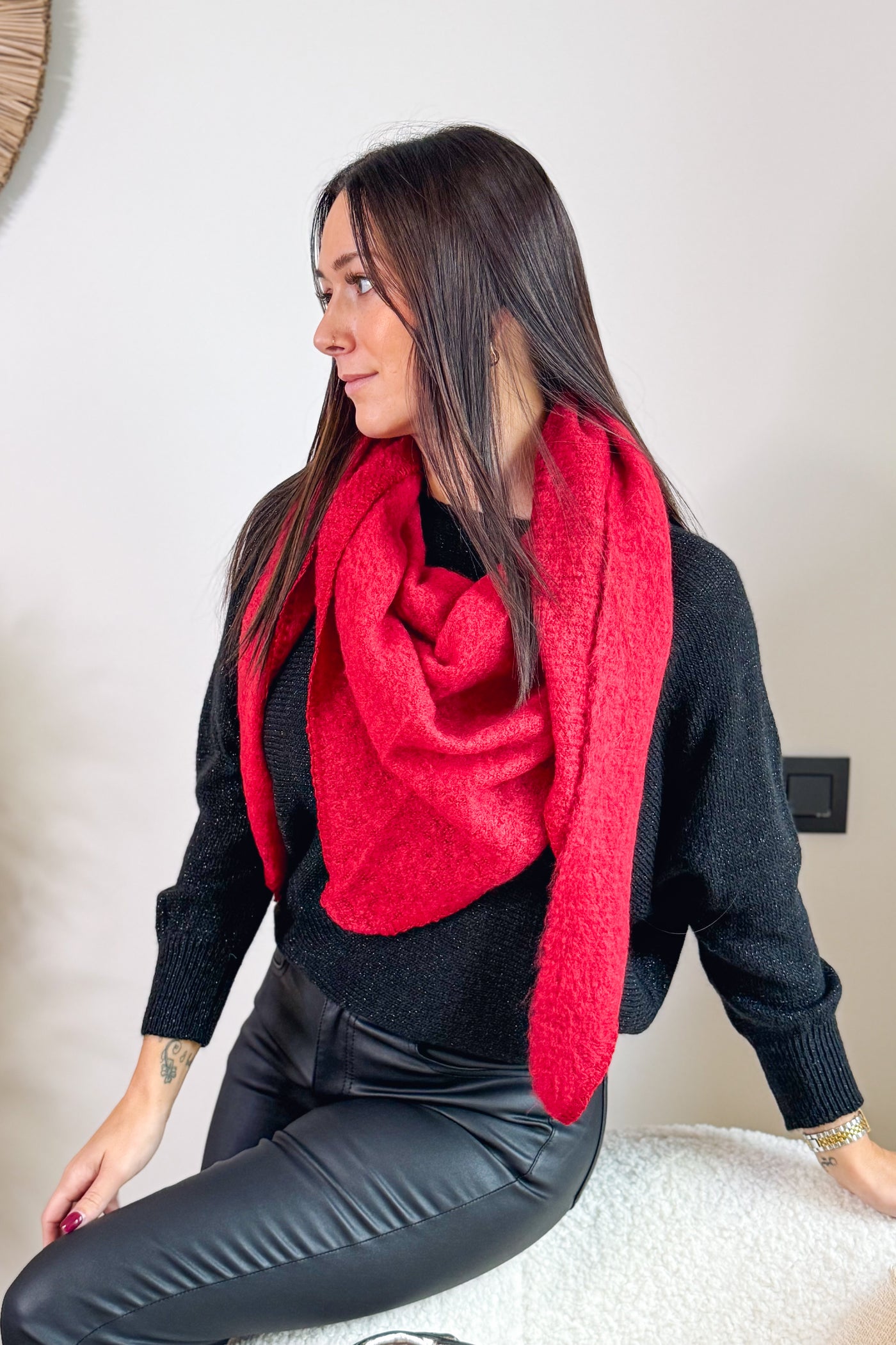 Echarpe Sindie Triangle Bordeaux