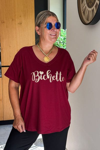 T-Shirt " Bichette" Bordeaux GT (15249782964549) (15260726526277)