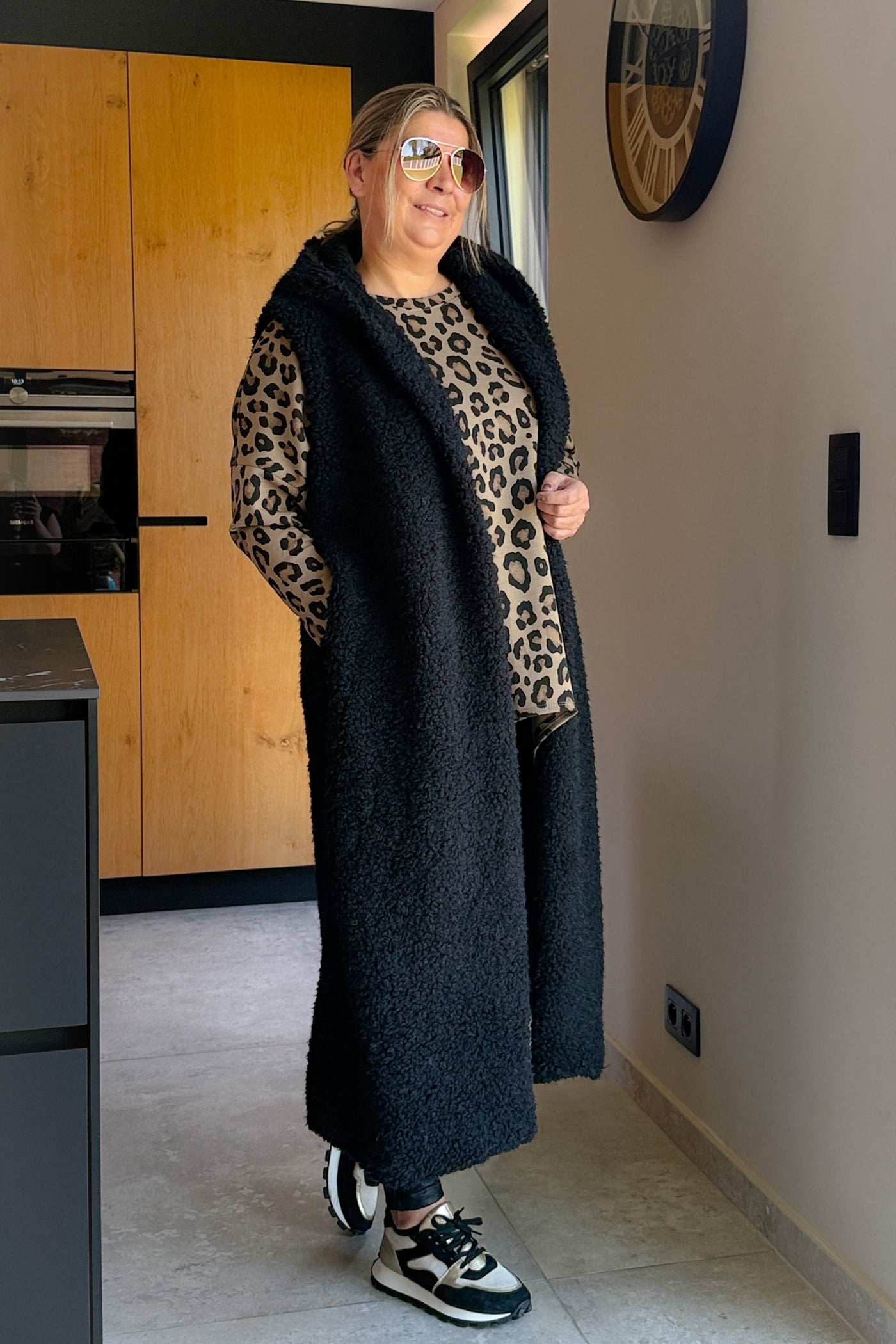 Long Gilet Teddy Dianne Noir