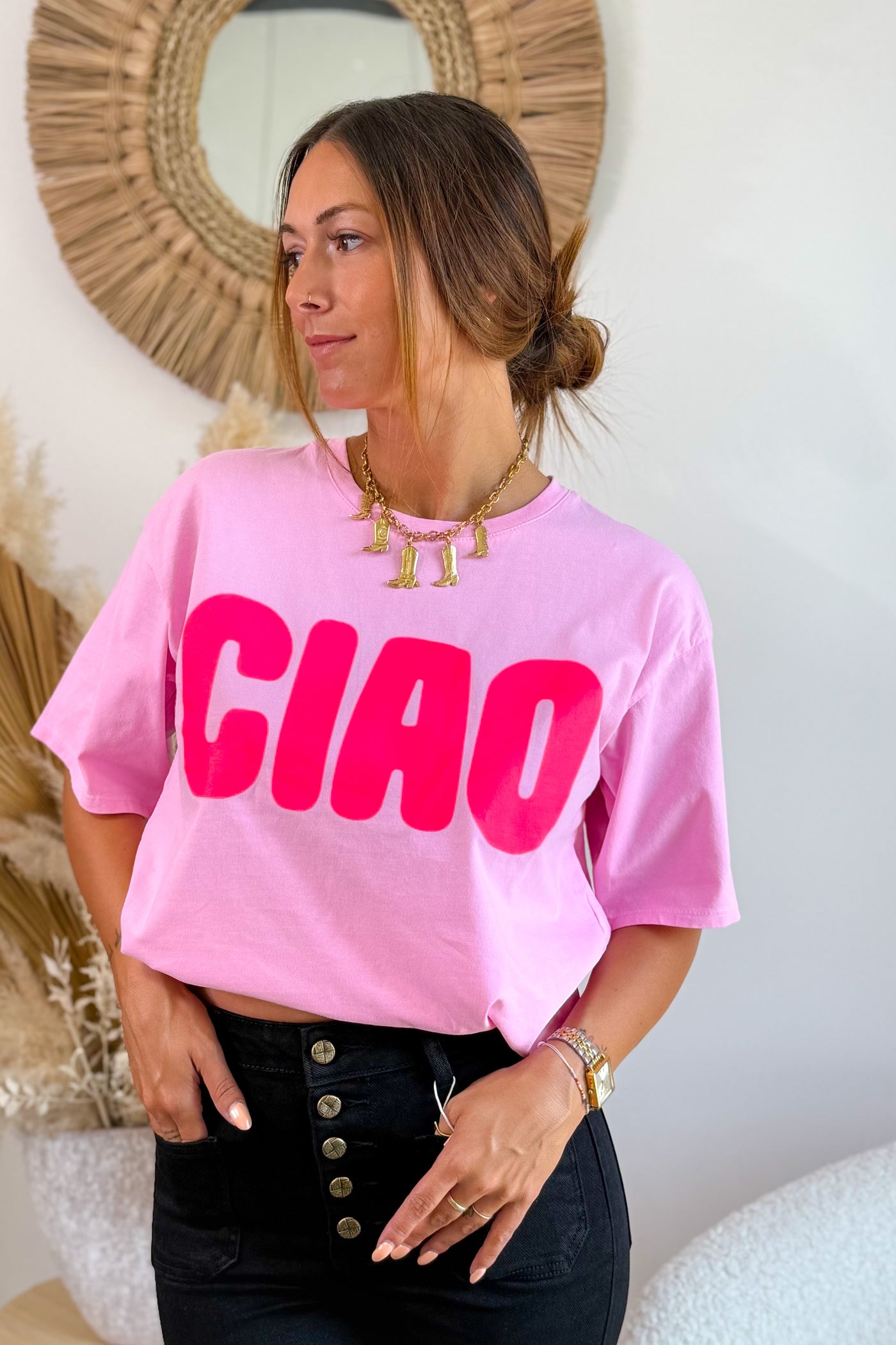 T-Shirt " Ciao" Rose (15242513842501)