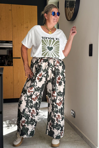 T-Shirt " Le Soleil" Kaki GT (15249788207429)