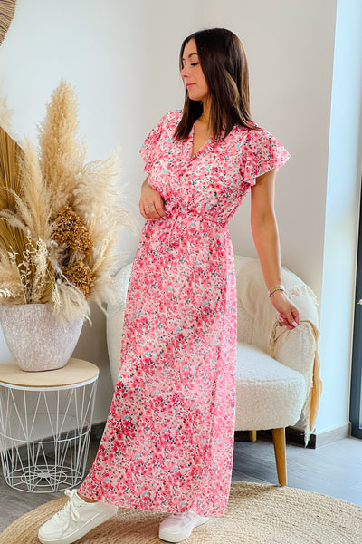 Longue Robe Angelica Rose Manches courtes (9179473936709)