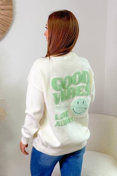 Pull " Good Vibes" Vert (14975814238533)