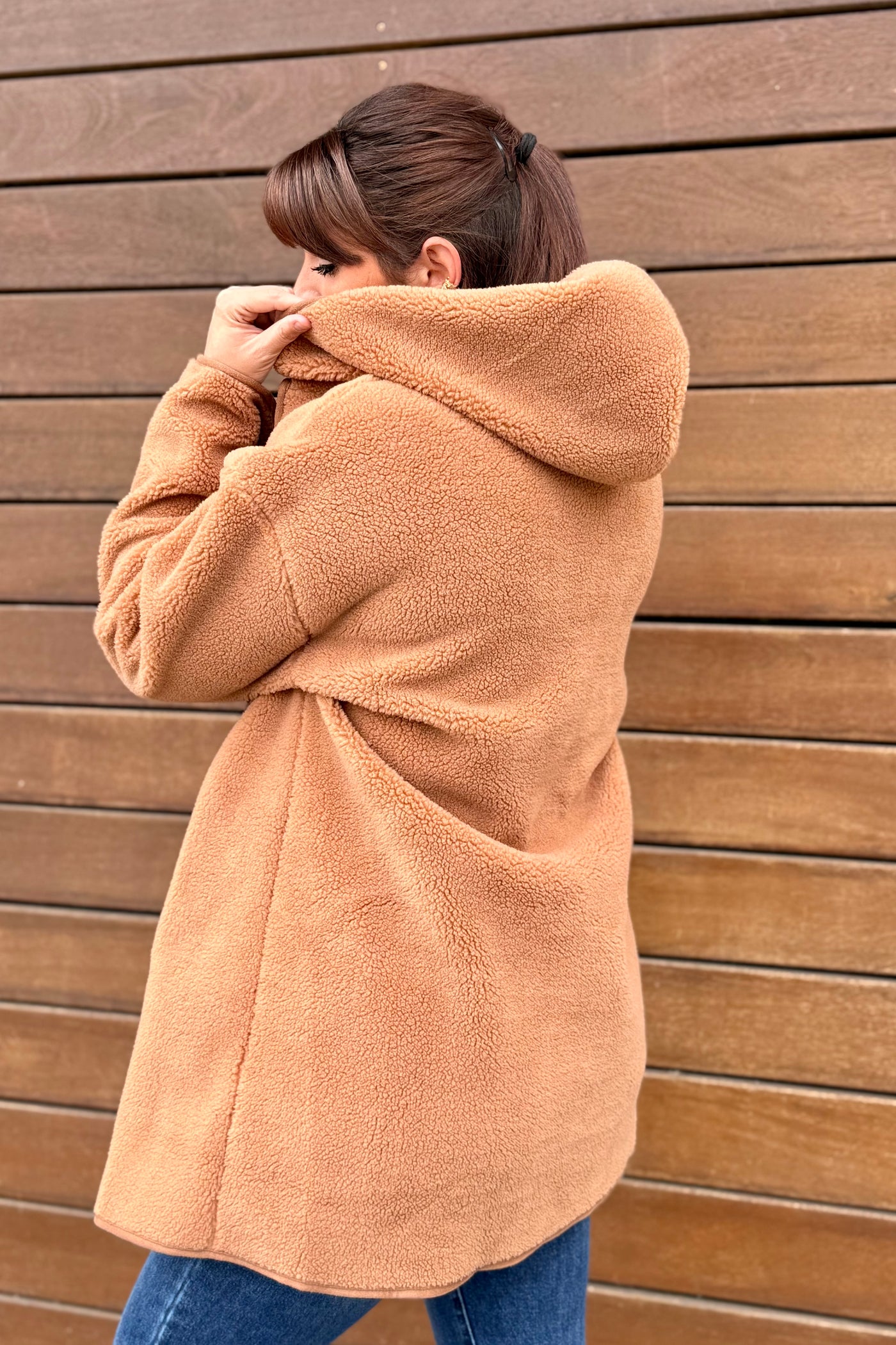 Manteau Teddy Belly Brun (15304436056389)