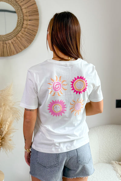 T-Shirt Livina "Fleur Soleil" Blanc Only (15104166691141)