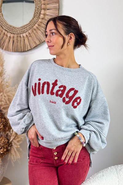 Sweat " Vintage" Gris (15314961826117)