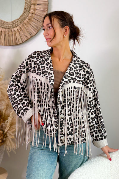 Veste A Franges Andra Léo Beige (15314506514757)