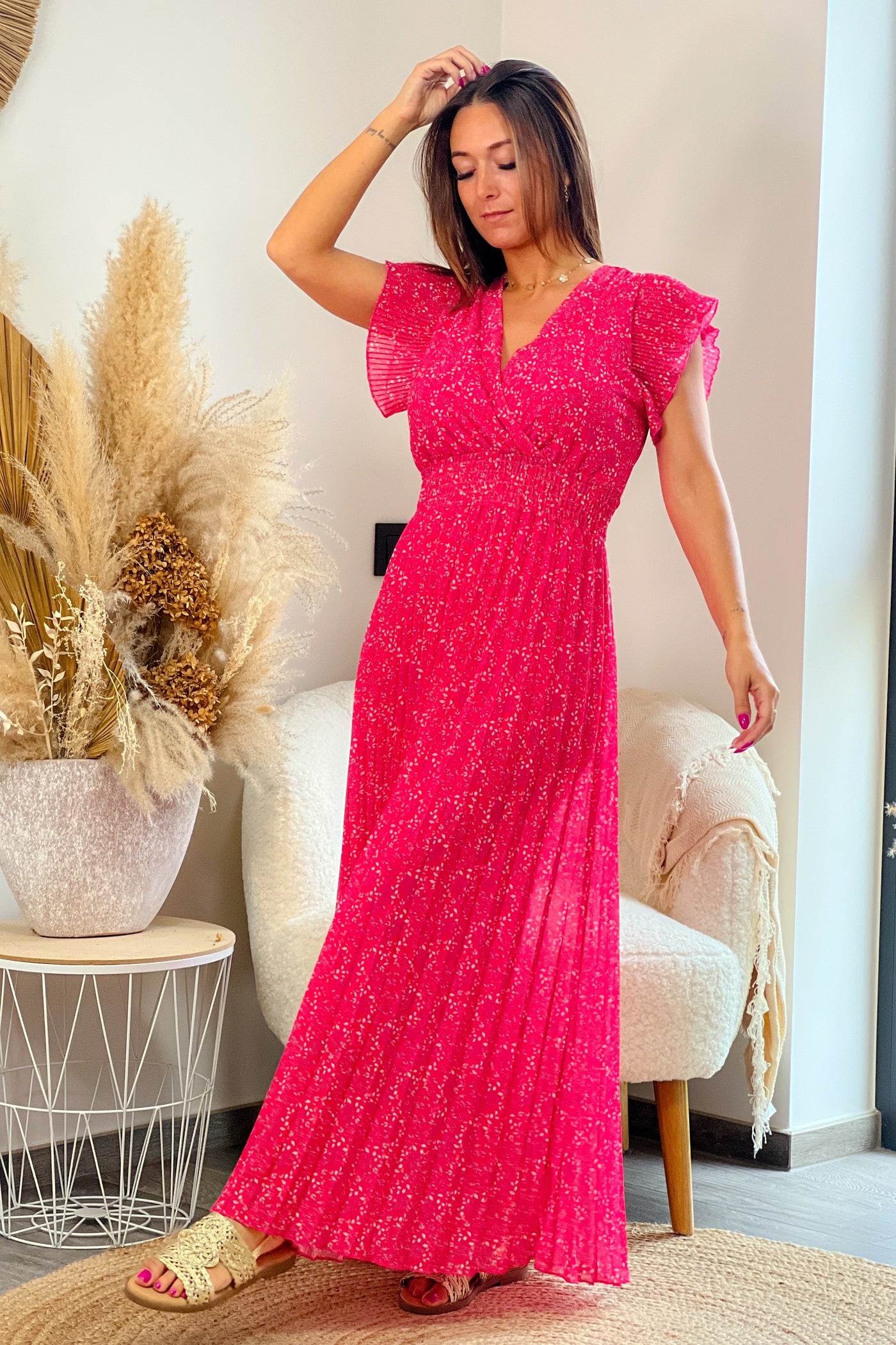 Robe longue Manoia Fuchsia (9282031354181)